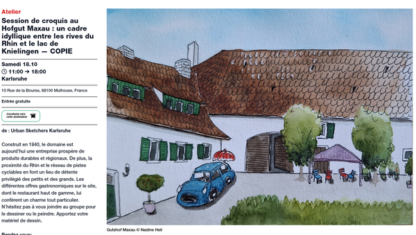 Détail d'un événement (version française) : Session de croquis au Hofgut Maxau