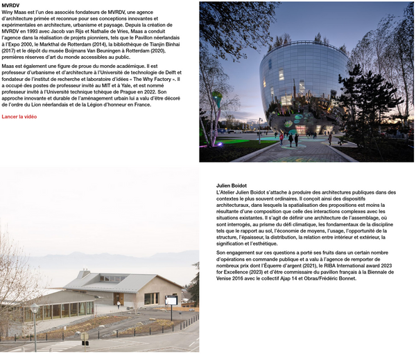 Présentation des architectes invités (MVRDV et Julien Boidot)